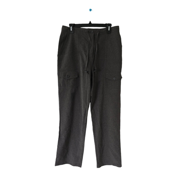 New York and company Cargo Pant 12 Lerner Gray New Pockets WaistLoop Preppy - Picture 1 of 11
